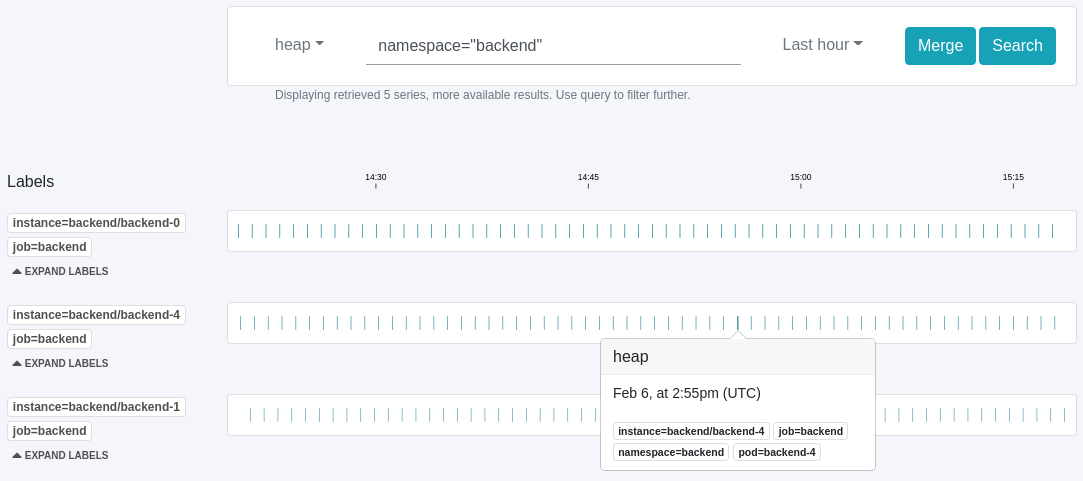 Polar Signals Continuous Profiler Query Over Time