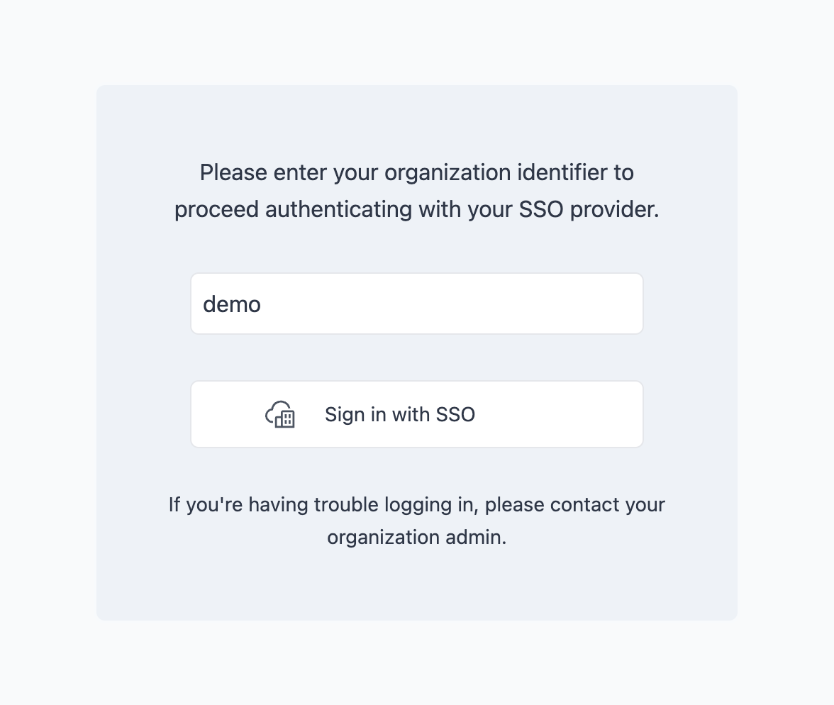 SSO Login Form